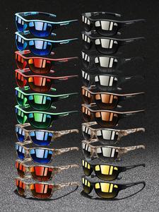 20 pairs of the latest camouflage pattern sports sunglasses,providing UV400 protection,suitable for various outdoor activities,available in multiple colors to meet different needs,equipped with rubber nose pads for increased comfort,stylish and pract