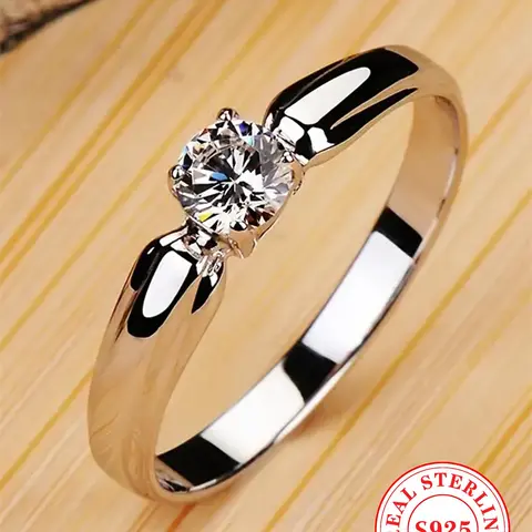 925 Sterling Silver Fashion Elegant Rhinestone Decor, Temperament Rings As Gift, Trendy All-match & Exquisite Jewelry for Women for Party & Daily Decor, Promise Engagement Rings