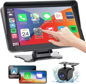 【HUICCN】2025 Portable Wireless Apple Carplay Screen Adapter,  Backup Camera, Fathersdaygift,Car stereo system,Car link it and GPS navigation,Dashboard ，Automotive，Carplay for any car. Vehicle