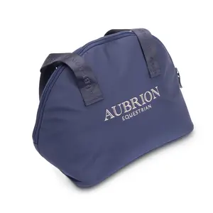 Shires Aubrion Equestrian Hat Bag - Classic Style with Dual Zip Access & Luxurious Fur Lining for Safe Hat Storage