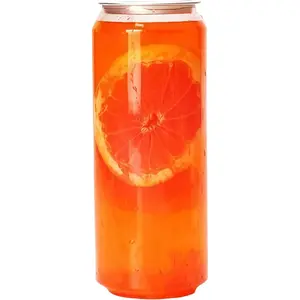 100-Pack Disposable Plastic Can Sealer Cups with Aluminum Lids – Leak-Proof, 16OZ PET Juice Bottles with Caps Compatible with Can Sealing Machine (Multi-Size ) (16.9oz 100 Pack)