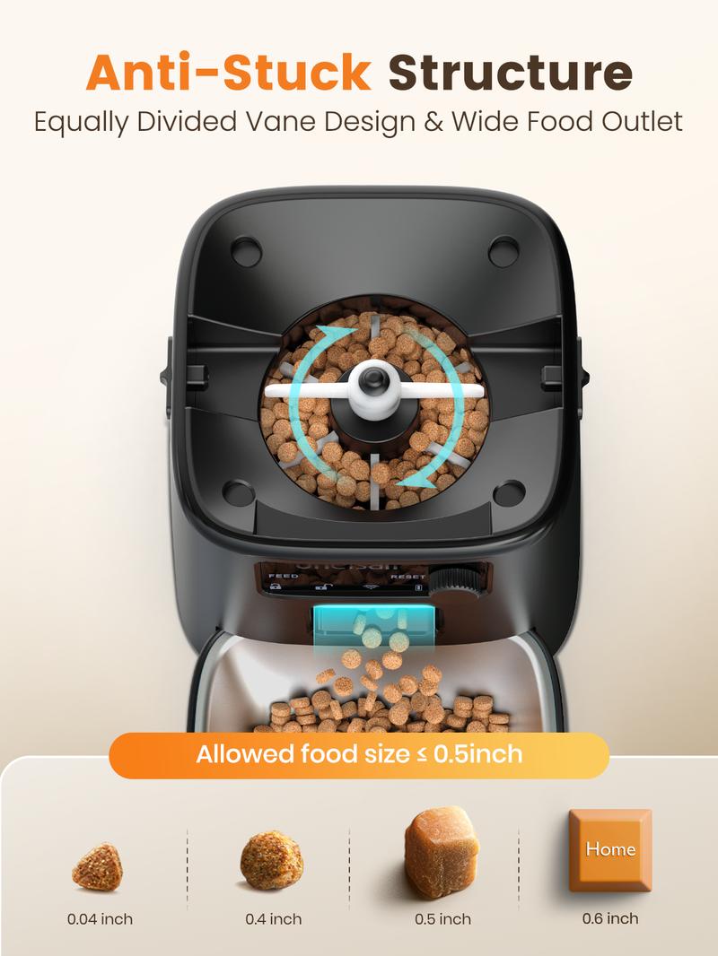 oneisall  Smart  Pet  Feeder, 3.5L Automatic Food Dispenser for Cats, dogs，Small Pets Indoor, Timed and quantitative dry food cat feeder