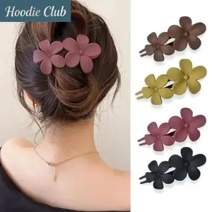 4Pcs Matte Flower Flat Hair Clips for Women & Girls – French Style Non-Slip Alligator Clips, Cute Duck Billed Claw Clips for Thick Hair, Perfect Spring Statement Hair Accessories Winter Thermal Balaclava Set with Ear Flaps Full Face Sun Protection hold