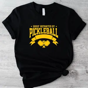 Easily Destroyed By Pickleball Paddles T-Shirt, Pickleball Lover Shirt, Sport Outfit Tee, Pickleball Player Gift Tee, Unisex Short Sleeve, Pickleball Coach Shirt.