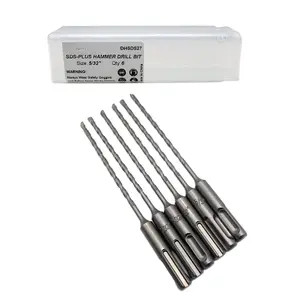 5/32-Inch Carbide-Tipped SDS-Plus Rotary Hammer  Bit for Concrete, Brick, Stone, Pack of 6