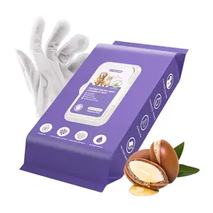 Pet Glove Wipes for Dogs & Cats – Hypoallergenic Thick Cleaning Gloves with Aloe & Coconut Oil for Paws, Face, Ears & Butt, Instant No Rinse Grooming Wipes to Deodorize and Hydrate
