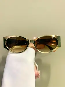 Vintage Cat Eye Frame Glasses, Trendy Casual Eyeglasses for Women and Men, Fashion Accessories for Everyday Use and Outdoor Activities, Trendy Beach Eyewear