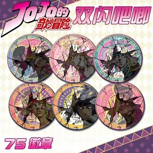 New Reflective JOJO's Bizarre Adventure Giorno Giovanna Anime Badge Brooch Pin