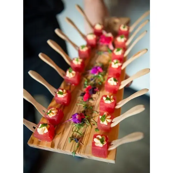 Appetizer Mini Wooden Forks for Catering Wedding Tasting Events Party Food Disposable Tableware Wedding Finger Food Wedding Bridal Shower