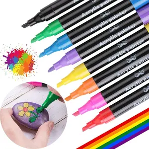 Acrylic Paint Marker Pens 8 Colors Rocks Painting, Glass, Wood, Ceramic, Fabric