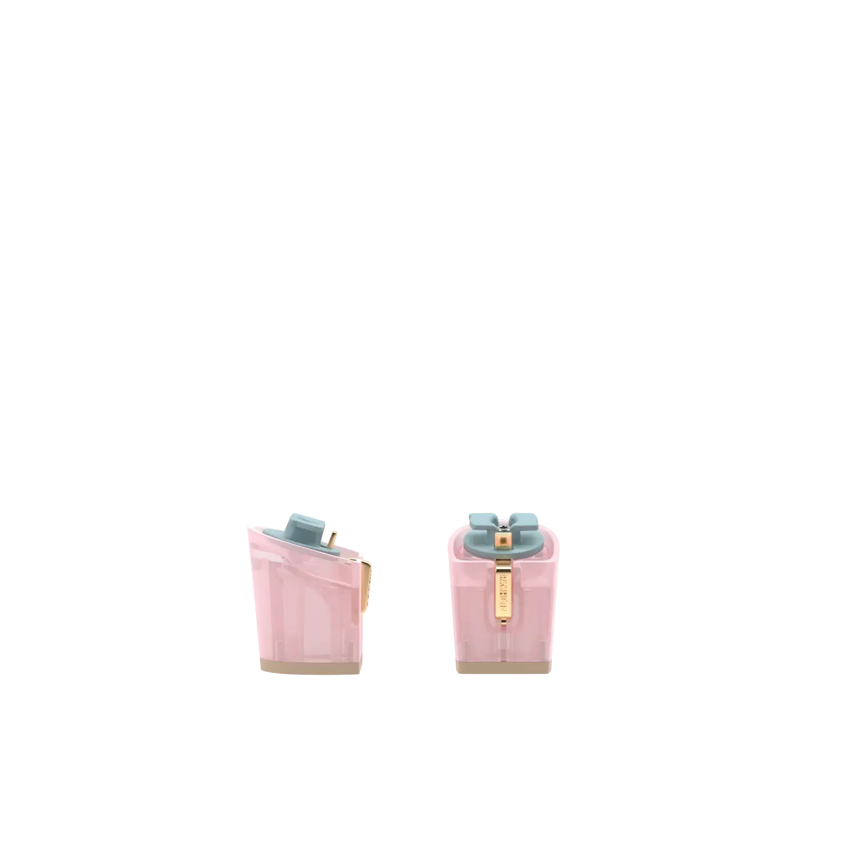 Block Heel Kit 3 Pink Tint Transparent