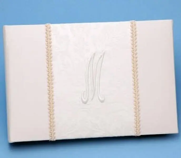 Ivy Lane Design Brocade Monogram Guest Book