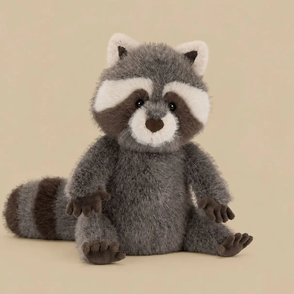 Jellycat Trixiwoo Raccoon Plush Stuffed Animal – Ultra Soft Raccoon Plush Toy, Cute Woodland Collectible Gift for Kids & Adults