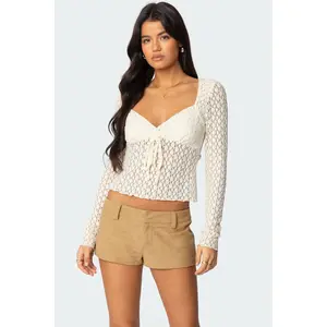 Laila Textured Lacey Top