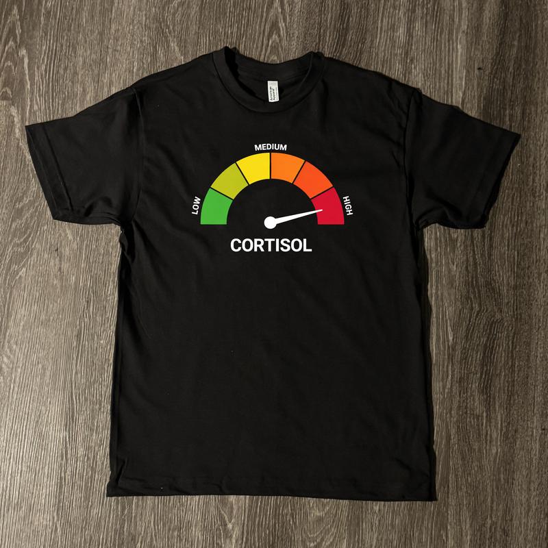 High Cortisol Low Cortisol Funny Casual 100% Cotton Heavyweight Short Sleeve Shirt