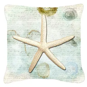 Carolines Treasures  14 x 14 in. Starfish Fabric Decorative Pillow