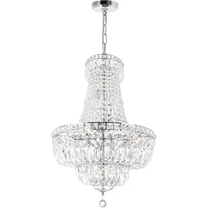 CWI Lighting Stefania 20 Light 31 inch Chrome Down Chandelier Ceiling Light 8003P30C