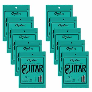 Orphee RX17 Guitar Strings (1pc/5pcs/10pcs Optional), Thin, 10-46, Electric Guitar Strings 6 String Set Corrosion Resistant for Electric Guitar Hexagonal carbon steel & Nickel alloy Strings