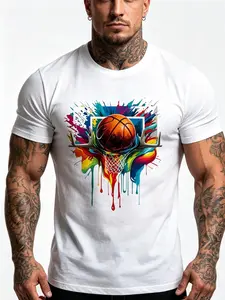 Men's Cotton Shortsleeve Round Neck Classic Graphic Tshirt - Unisex Soft Breathable Cotton Fabric Casual All-Season Streetwear, COD Eligible