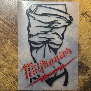 Milfhunter Vinyl Decal - Bold Red Glitter Script, Durable Weatherproof, Peel-and-Stick, Ideal for Cars, Trucks, Laptops, and More, Premium Quality, Fade-Resistant, Easy Application