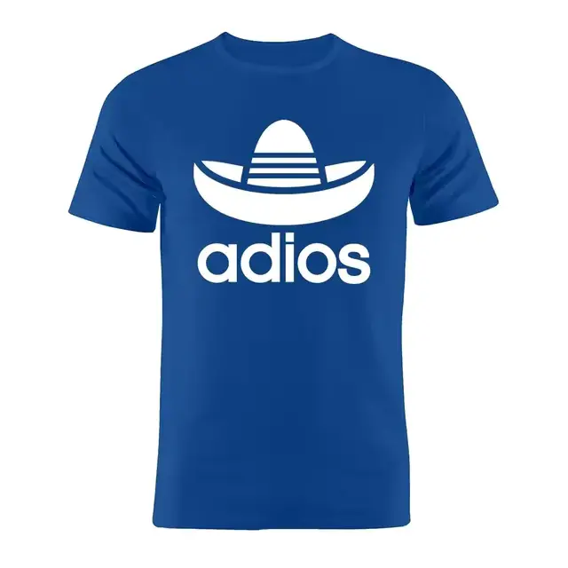 Funny Adios Sombrero T-Shirt Men Women Trendy Graphic Tee, Minimalist Spanish Goodbye Shirt, Mexican Funny Parody Geek Gift Tee