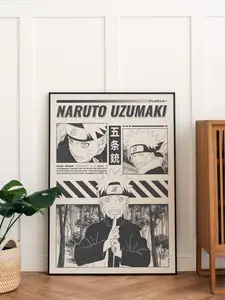 Naruto Uzumaki Manga Poster, Anime Poster Wall Decor Print - Anime Manga Home Decor Wall Art Perfect Gift