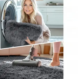 Area Rugs for Living Room Bedroom, Machine Washable 4x5.9 ft Soft Fluffy Shaggy Bedside Rug, Indoor Floor Carpet for Kids Girls and Boys, Dorms, Nursery Rooms, Home Decor Aesthetic, Grey