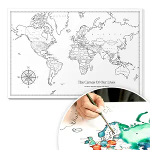 Color Your World! Paintable Push Pin Map