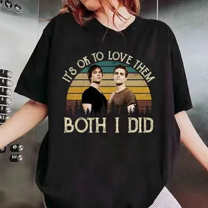 Stefan and Damon Its Okay to love them both Vintage Shirt Sweatshirt Hoodie