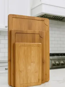 Custom Engraved Carbonized Bamboo Cutting Board 3 Size Set Eco-Friendly Kitchen Essentials for Slicing Chopping Versatile & Sustainable