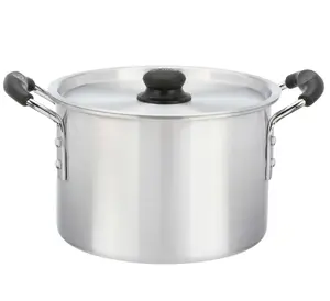 8Qt Aluminum Stock Pot with Lid - Ideal for Cooking Delicious Meals - Pans, Cookware Oil Ceramic