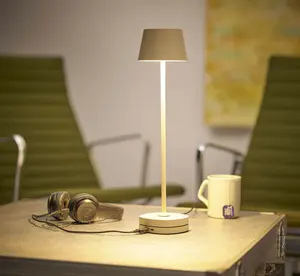BHOTL Detachable & Pin Charging Metal Table Lamp, dimmable, three color options, USB bedside table lamp with 2 USB charging ports (A+C) 2 sockets, bedside table lamp with charger base, LED touch lamp suitable for bedroom/living room/dorm/home office