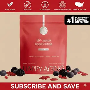 Happy Aging Essential NAD+ SuperBlend Capsules with NMNH, NR & Liposomal NAD+, Organic Superfruit Antioxidants, Hormone & Cellular Support for Women 35+, Energy, Glow & Longevity Formula, Vitamins Women, Advanced Cellular Renewal NAD Supplement