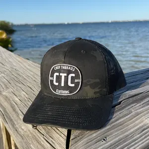 Retro Trucker Hat (Black Camo / Black)