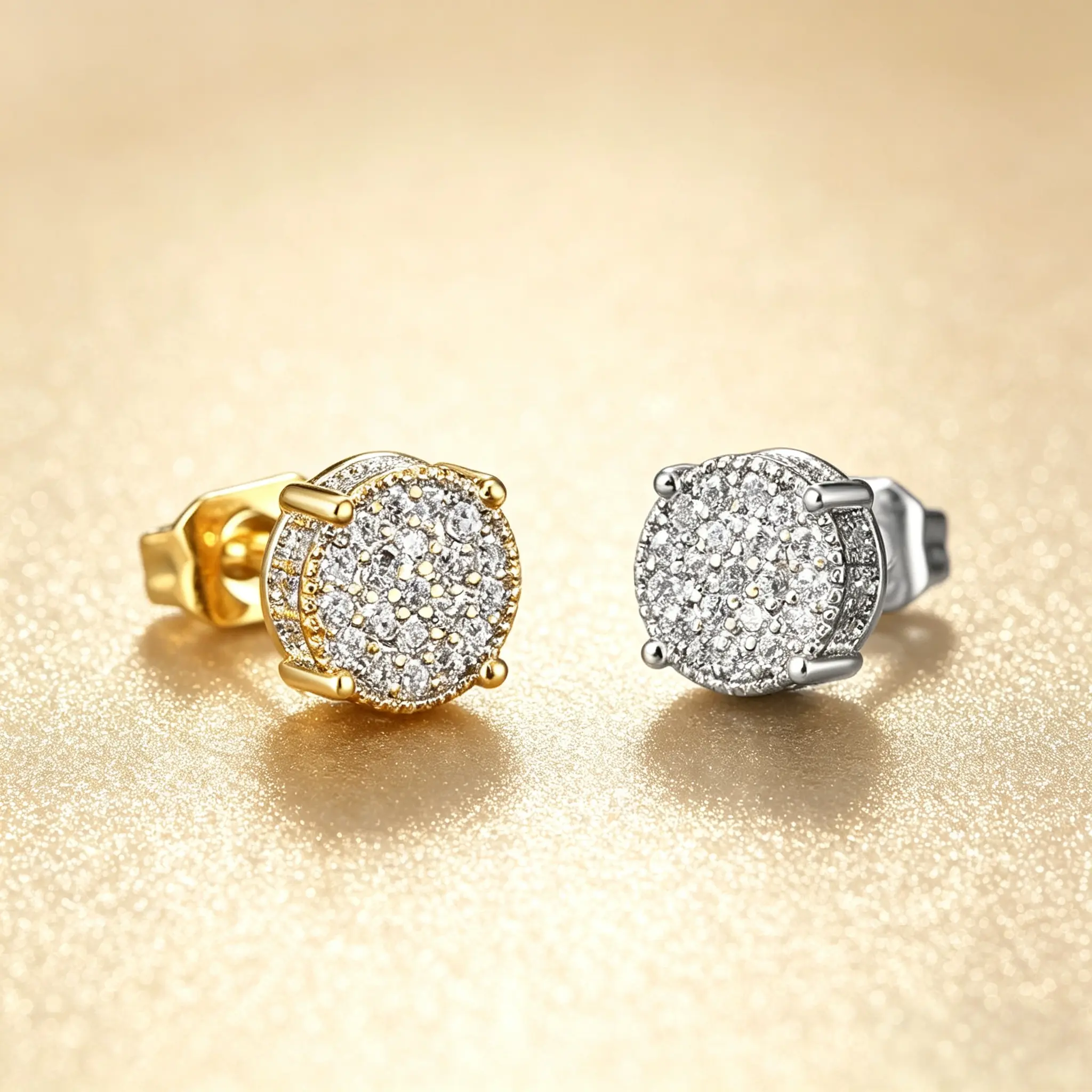 2 PCS Moissanite Cylinder Earrings With Screw Back 8mm 3 Carat S925 Sterling Silver Made For You, Wedding, Birthday, Anniversary, New Year Gift, Mother's Day Gift, Hip Hop Pretty Studs Sparkling Ear Jewelry Prom Studs