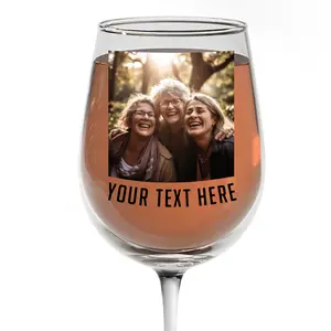 Personalized Printed 16oz Stemmed Photo Wine Glass – Mother's Day Wine Gifts for Women,Custom Birthday Gift for Women,Customized Picture Gifts for Wine Lover Unique for Mom Sister Best Friend