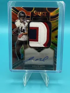 2025 Panini Select Jaylin Noel Jumbo Rookie Sig Swatches Tie-Dye Prizm #/25
