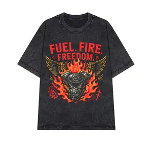 "Fuel Fire Freedom" RIDER Mineral Wash Tee men gifts - funny tshirt men's graphic tees graphic t-shirts graphic t-shirts oversized tshirt men