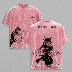 Choso Tee Washed – Jujutsu Kaisen Vintage Oversized Heavy Cotton Anime Manga T-Shirt, Unisex Cursed Womb Death Painting Graphic Top for JJK Fans