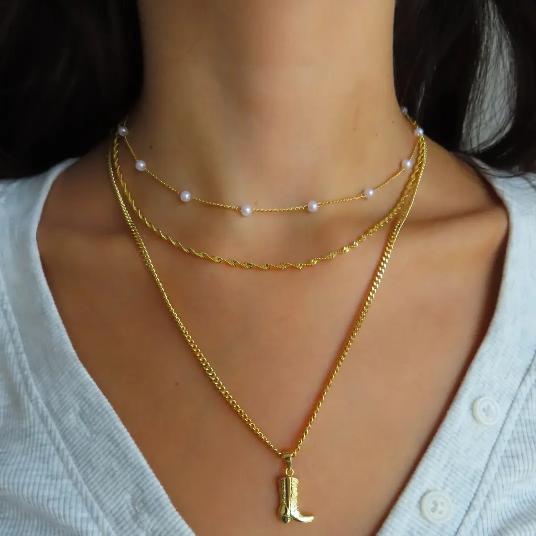 Gold, Cowgirl Cutie: 3 Piece Necklace Bundle