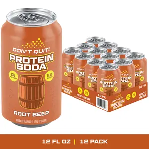 Don't Quit Protein Soda - 15g Protein, Lightly Sparkling, 12 FL OZ, 12 Pack, Caffeine Free Don't Quit Protein Soda - 15g Protein, Lightly Sparkling, 12 FL OZ, 12 Pack, Caffeine Free
