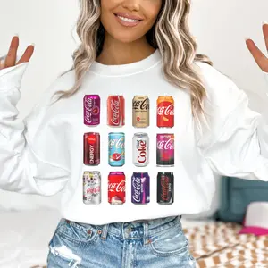 Coke Sweatshirt, Coca Cola Sweatshirt, Pop Sweatshirt, Soda Sweatshirt Cotton Fabric