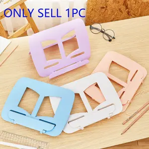 New Standing Desktop Reading Stand, Morandi Four Color Display Holder, Holds Books and Tablets, Lightweight Notebook Support, Comfortable Design