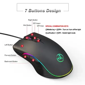 RGB Wired Gaming Mouse – 7 Button Design