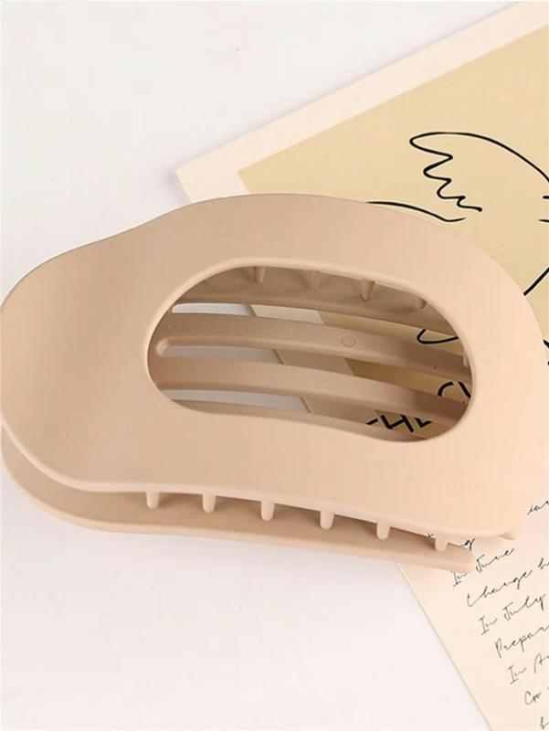 4pcs Solid Color Flat Hair Clips Set-Minimalist Acrylic Barrettes for Women,Strong Hold Claw Clips for Thick or ThinHair l Elegant, No-Crease,Daily & PartyStyling Accessories