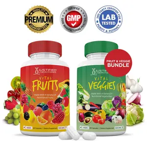 Vital Fruits and Veggies Supplement Red & Green Superfoods Whole Food