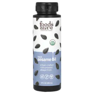Foods Alive Organic Black Sesame Oil, 8 fl oz (236 ml)