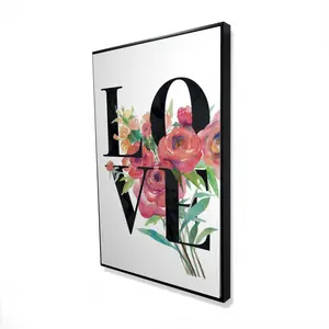 360 stand Minimalist Leaf Artwork - 24x36 in Black Framed Wall Decor with Nature Print, Typography & Symbols for Room Decoration
