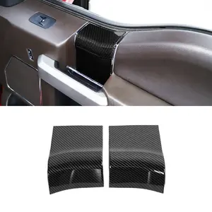 For 2015-2020 Ford F150 2-Door Interior Door Handle Panel Trim Decor Cover carbon fiber car decoration decorative sticker accessories