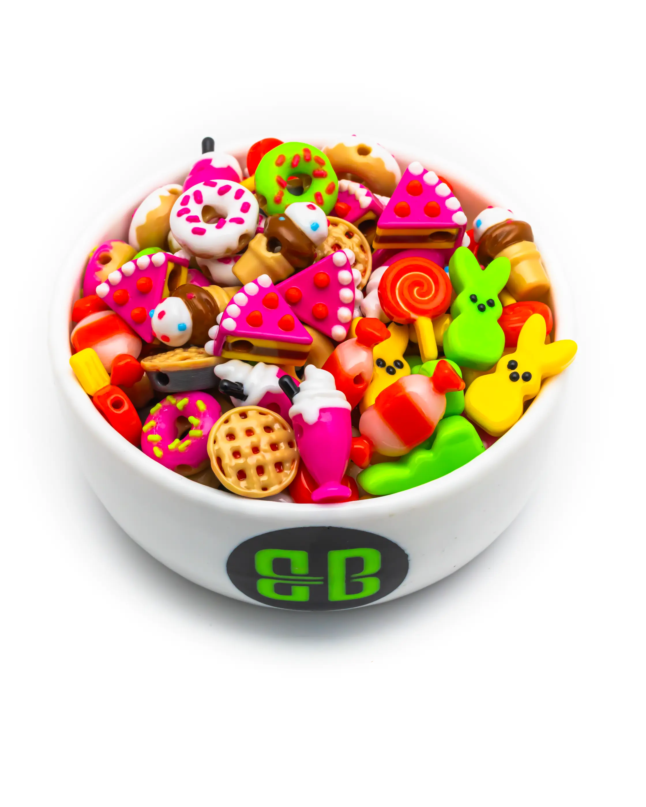 Dessert Bead Soup - Random Mix of Colorful, Original Plastic Beads by Weight (Do Not Eat)
